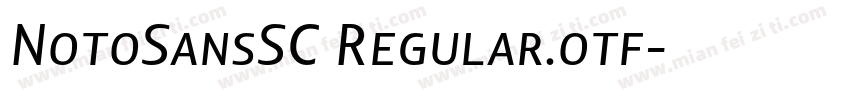 NotoSansSC Regular.otf字体转换